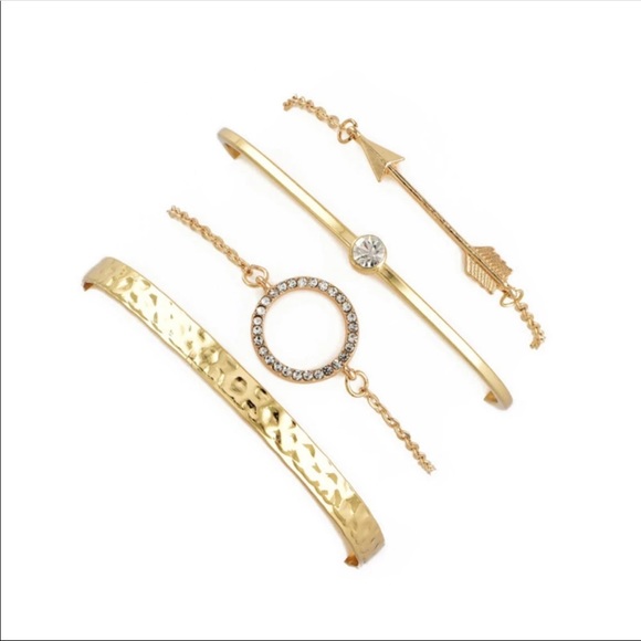 LAST 1 ✨ 4 bracelets minimalist gold crystal - Picture 3 of 3